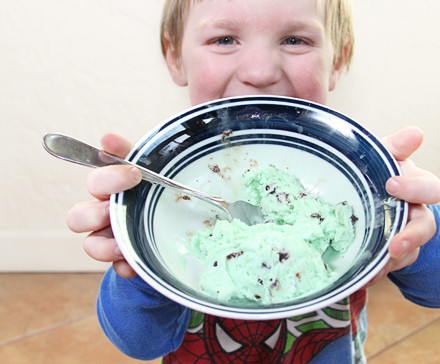 happiness in mint brownie