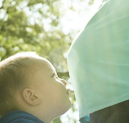 pregnant mom with son featured