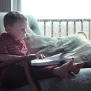 boy reading rainy day 2