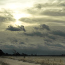 cloudy sky dark road